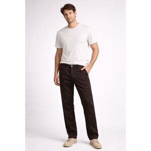 ONeill 5 Pocket Straight Fit Pants Brown Poly Blend Mens 36x33